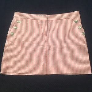 J. Crew seersucker mini skirt
